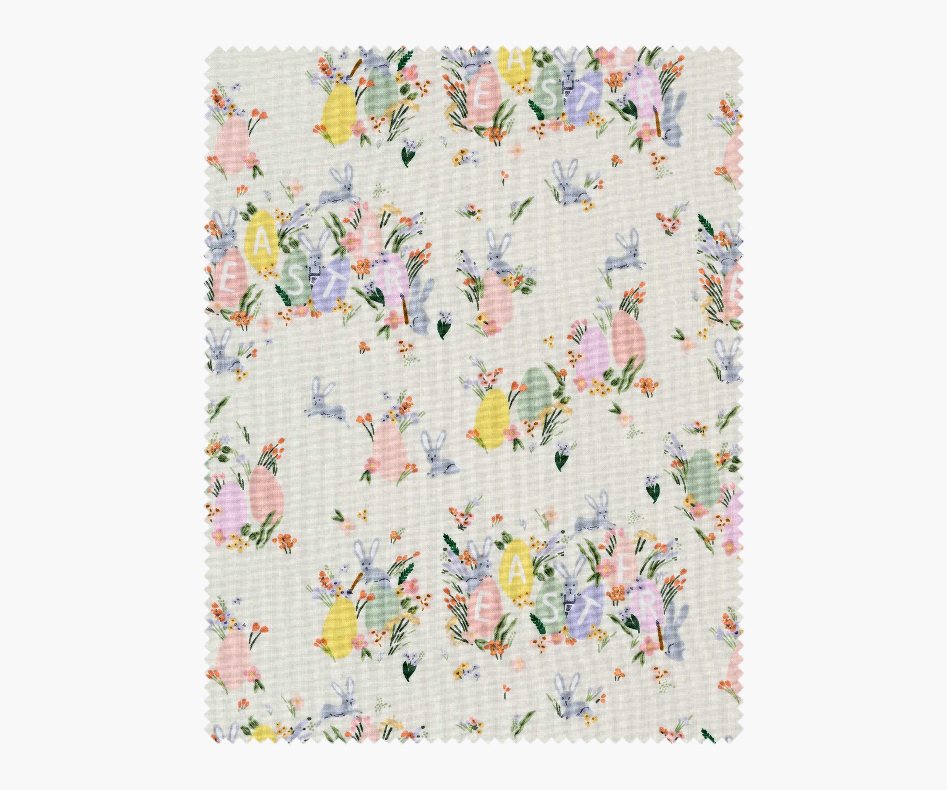 Hoppy Easter Cotton Fabric - Cream